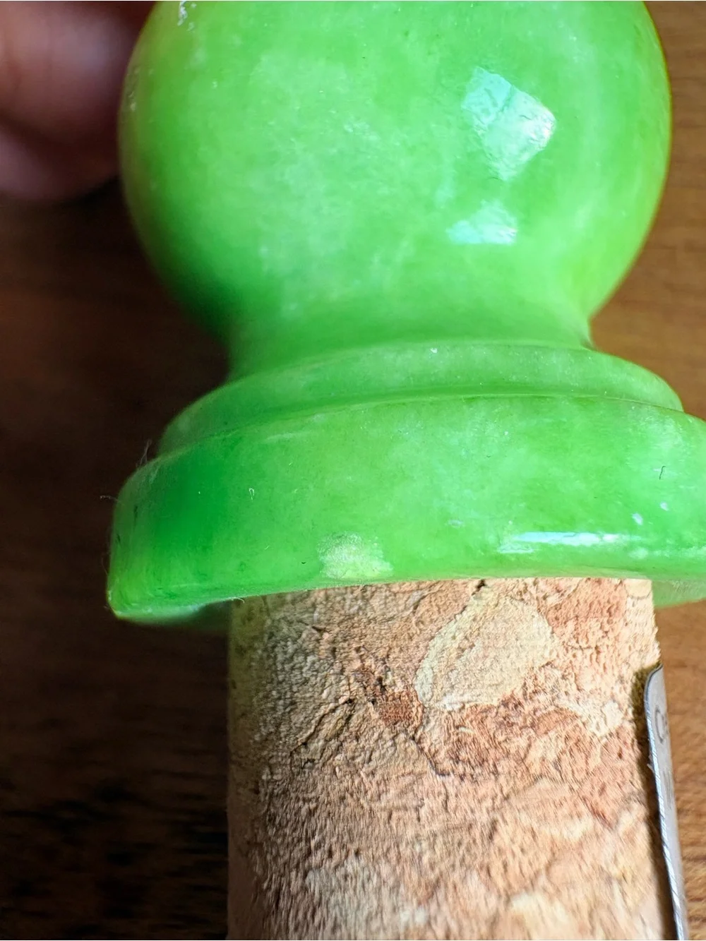 Vintage Epcot Disney World Alabaster Wine Stopper As Is